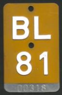 Velonummer Mofanummer Basel Land BL 81 - Number Plates