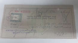 Israel-the Workers Bank Limited-(number Chek-423111)-(250lirot)-1946 - Israel