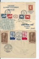 4 Lettres Centenaire Du Timbre+Bande N°833A,n°841(3),Salon De La Marine,Légion Tricolore N°566a,Vignettes,cote:+208e - Briefe U. Dokumente