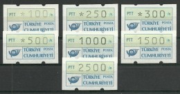 Turkey: 1991 Automaton Stamps Group 3 (Complete Set) - Distributors