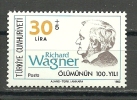 Turkey; 1983 The Death Centenary Of Richard Wagner - Unused Stamps