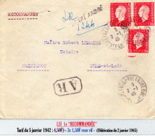 Marianne De Dulac - LSI "recommandée" (tarif Du 5/01/1942) - 1944-45 Marianne De Dulac