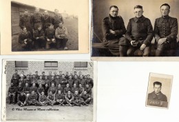 WWII 1940 1941 1945 - OFLAG IV B MUHLBERG - PRISONNIERS ET BLESSES - LOT DE 4 PHOTOS ET CARTES PHOTOS MILITAIRES - Guerra 1939-45