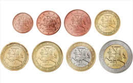 Lithuania 1 Euro Cent - 2 Euro Coins Set UNC - Lituania