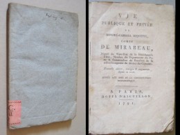 RIQUETTI HONORE GABRIEL. Vie Publique Et Privee De Honore Gabriel Riquetti, Compte De Mirabeau. - 1701-1800