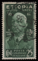 ETIOPIA - Effige Di Vittorio Emanuele III - 25 C. Verde Scuro - 1936 - Ethiopia