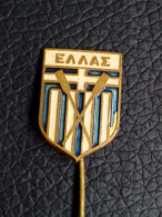 RARE VINTAGE 1960"S GREECE ROWING FEDERATION - FISA ENAMEL BADGE PIN SING PERFECT - Rudersport