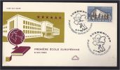 LUXEMBOURG ECOLE EUROPEENNE Xe ANNIVERSAIRE DU PLAN SCHUMAN 1960 FDC - Brieven En Documenten