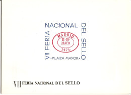 1974-CARPETA OBSEQUIO VI FERIA NAC. DEL SELLO. CENT. DE SELLOS I REPÚBLICA Y CORREO CARLISTA.  HOJAS RECUERDO Nº 18 Y 19 - Hojas Conmemorativas