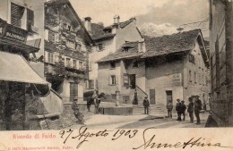 CARTOLINA DI  FAIDO SCORCIO DEL PAESE ANIMATA  VIAGGIATA 1903 SUPER!!! - Faido