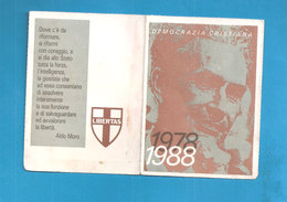 TESSERA DEMOCRAZIA CRISTIANA   1988 - ANNULLATA - Cartes De Membre