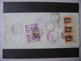 IRAN - GREAT ENVELOPE (DIPLOMATIC SERVICE) REGISTERED FROM TEHRAN TO BRAZIL IN 1948 AS - Irán