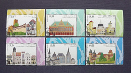 UNO-Wien 599/604 Oo/FDC-cancelled, UNESCO-Welterbe: Deutschland, Schlösser Und Parks, Luther-Gedenkstätten - Used Stamps