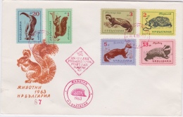 Bulgaria-1963 Woodland Animals First Day Cover - FDC