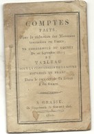 RARE . 1810 .TABLEAU CONVERSION LIVRE TOURNOI EN FRANCS . 20 PAGES - Boeken & Software
