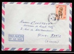 POLYNESIE FRANCAISE LETTRE A DESTINATION DE LA FRANCE CACHET MESSAGERIES POSTALES DU 30.8.1985 - Covers & Documents