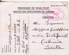 45*-Prigionieri Guerra Dest.Sicilia Durante Amgot-Occupazione Alleata-30-04-44-Algeria - Occup. Anglo-americana: Sicilia