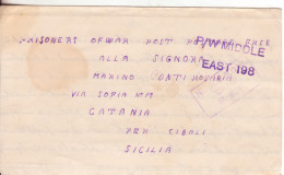 55*-Prigionieri Guerra Dest.Sicilia Durante Amgot-Occupazione Alleata-30-05-44-Egitto - Anglo-american Occ.: Sicily