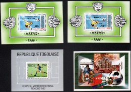 14 BLOCS FEUILLET PAYS DIVERS SUR LE THEME FOOT-BALL, 1 BF RUGBY OFFERT - Altri & Non Classificati