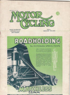 MOTOR CYCLING  In Lingua INGLESE  -   JANUARY 1952  (270310) - Motoren