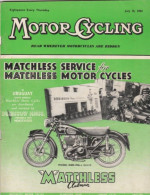 MOTOR CYCLING  In Lingua INGLESE  -  JULY  1954  (270310) - Motori