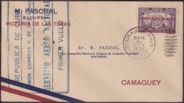 1930-PV-157 CUBA FIRT FLIGHT. 31 OCT 1930. TUNAS - CAMAGUEY. SOBRE M. PASCUAL. - Poste Aérienne