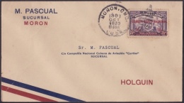 1930-PV-169 CUBA FIRT FLIGHT. 31 OCT 1930. MORON - HOLGUIN. SOBRE M. PASCUAL. - Poste Aérienne