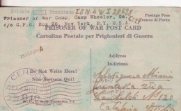 75*-Prigionieri Guerra Dest.Sicilia Durante Amgot-Occupazione Alleata-24-03-44-Camp Wheeler-U.S.A. - Anglo-Amerik. Bez.: Sicilë