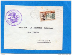 MARCOPHILIE-lettre-"AIR FRANCE "-ESCALE  BAMAKO- Cad- 1954+N°48 AOFpour Françe - Briefe U. Dokumente