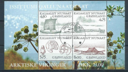 Groënland 1999 Bloc 17 Oblitéré Vikings Arctiques - Blocks & Sheetlets