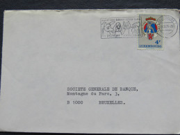 Luxembourg 1975 Cover To Belgium - Arms Proteccion Civile Animals Cancel Dog Cat Rooster Donkey - Brieven En Documenten