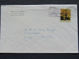 Luxembourg 1989 Cover To Belgium - Spoo - Postal System Cancel - Storia Postale