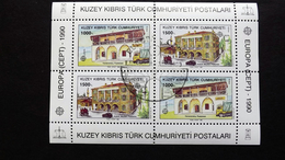 Zypern Türkisch 273/4 Block 8 Used/ESST, EUROPA/CEPT 1990, Postalische Einrichtungen - Oblitérés