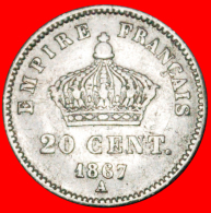 § NAPOLEON III (1852-1870): FRANCE ★ 20 CENTIMES 1867A SILVER! LOW START★ NO RESERVE! - 20 Centimes