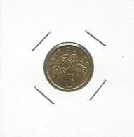 B11 Singapore 5 Cents 1995. UNC - Singapur