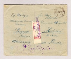 Russland Gorlovka 23.9.1922 R-Brief Ohne Frankatur Nach Hochdorf - Storia Postale