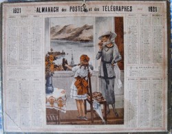 ALMANACH DES POSTES ET DES TELEGRAPHES 1921-ILLUSTRATION :PAR LA FENETRE OUVERTE - Grand Format : 1921-40