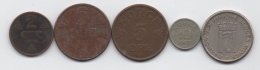 Norvège : Lot De 5 Pièces 1936-1957 - Noruega