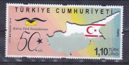 AC - TURKEY STAMP - 50th YEAR OF CYPRUS TURK POSTS MNH ANKARA 06 JANUARY 2014 - Neufs