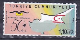 AC - TURKEY STAMP - 50th YEAR OF CYPRUS TURK POSTS MNH ANKARA 06 JANUARY 2014 - Nuevos