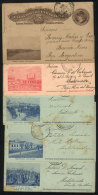 5 Illustrated Postal Cards With Good Views, Posted Between 1901 And 1905. Views Of: Constitución Square,... - Uruguay