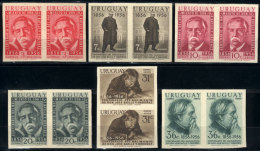 Sc.624/625 + C169/172, 1956 José Battle Y Ordóñez, Trial Color PROOFS, The Complete Set In... - Uruguay