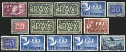 Selection Of Good Stamps, Mainly Of The Pax Issue Of 1945, Mint Lightly Hinged Or Used, Very Nice, All Of Very Fine... - Collections