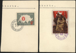 2 Interesting Cinderellas Of Military Post, On Fragments, VF Quality! - Sonstige & Ohne Zuordnung