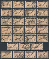 Sc.C15a, 17 Used Examples, All With GRILLED GUM, Fine To Very Fine Quality, Catalog Value US$204. We Also Include 7... - Unused Stamps