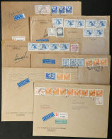 23 Covers (several Registered) Sent To Argentina Between 1954 And 1972, Very Nice Postages, VF Quality! - Otros & Sin Clasificación