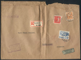 Cover Franked With High Postage Of 6.20Kr. And Sent By Registered Airmail To Argentina On 8/OC/1949, With Minor... - Altri & Non Classificati