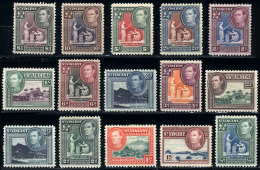 Sc.141/151, 1938/47 Various Views Of The Colony, Cmpl. Set Of 15 Values, Mint (a Couple Without Gum), Fine Quality,... - St.Vincent (1979-...)