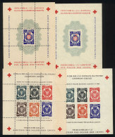 Red Cross: Local Issue Of 4 Perforated And Imperforate Souvenir Sheets, Issued Without Gum, Very Nice! - Other & Unclassified