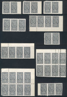 Consular Service 10S., Lot Of 28 Pairs, Strips Or Blocks, ALL With Important Perforation Varieties: Imperforate,... - Perù